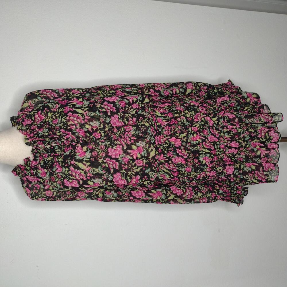 NWOT Misa Women's Black Floral Dress Size Small